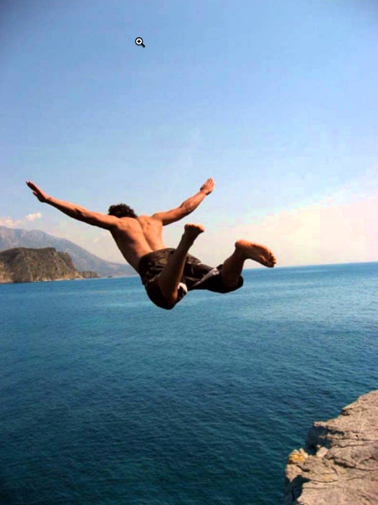 guy jumps off cliff